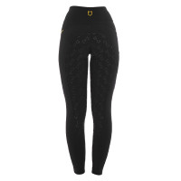 Leggings aderenti da donna con inserti in micro-mesh Equestro Bianco Leggings aderenti da donna con inserti in micro-mesh Equestro Bianco