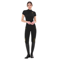 Leggings aderenti da donna con inserti in micro-mesh Equestro Leggings aderenti da donna con inserti in micro-mesh Equestro