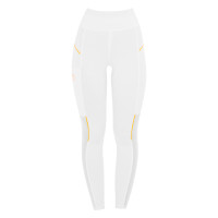 Leggings aderenti da donna con inserti in micro-mesh Equestro Bianco