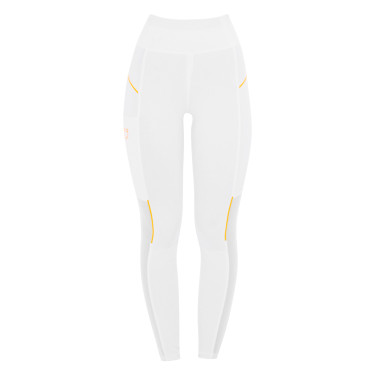 Leggings aderenti da donna con inserti in micro-mesh Equestro Bianco