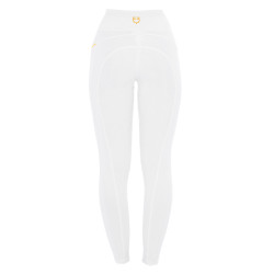 Leggings aderenti da donna con inserti in micro-mesh Equestro Bianco