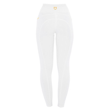 Leggings aderenti da donna con inserti in micro-mesh Equestro Bianco