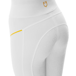 Leggings aderenti da donna con inserti in micro-mesh Equestro Bianco