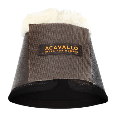 Campanelle in ecopelle montone con chiusura in velcro Acavallo Marrone