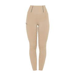 Leggings aderenti da donna con grip completo Classic Equestro Incenso Beige