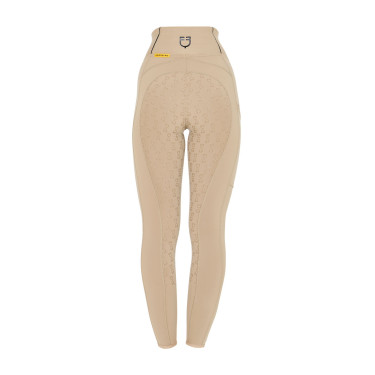 Leggings aderenti da donna con grip completo Classic Equestro Incenso Beige