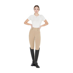 Leggings aderenti da donna con grip completo Classic Equestro Incenso Beige