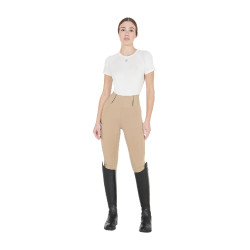 Leggings aderenti da donna con grip completo Classic Equestro Incenso Beige