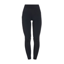 Leggings aderenti in tessuto tecnico elasticizzato da donna Kao Light Equestro Nero / nero