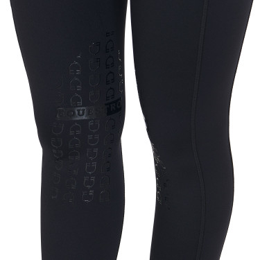 Leggings aderenti in tessuto tecnico elasticizzato da donna Kao Light Equestro Nero / nero