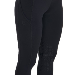 Leggings aderenti in tessuto tecnico elasticizzato da donna Kao Light Equestro Nero / nero