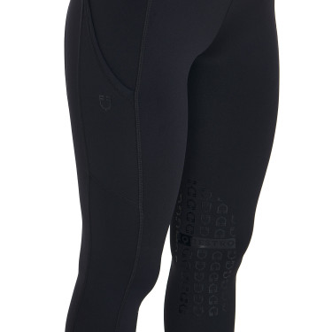 Leggings aderenti in tessuto tecnico elasticizzato da donna Kao Light Equestro Nero / nero