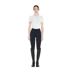 Leggings aderenti in tessuto tecnico elasticizzato da donna Kao Light Equestro Nero / nero
