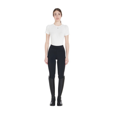 Leggings aderenti in tessuto tecnico elasticizzato da donna Kao Light Equestro Nero / nero