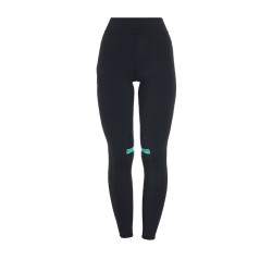 Leggings aderenti in tessuto tecnico elasticizzato da donna Kao Light Equestro Nero / smeraldo Leggings aderenti in tessuto tecnico elasticizzato da donna Kao Light Equestro Nero / smeraldo