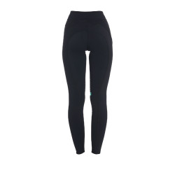 Leggings aderenti in tessuto tecnico elasticizzato da donna Kao Light Equestro Nero / smeraldo Leggings aderenti in tessuto tecnico elasticizzato da donna Kao Light Equestro Nero / smeraldo
