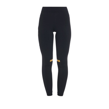 Leggings aderenti in tessuto tecnico elasticizzato da donna Kao Light Equestro Nero / giallo Leggings aderenti in tessuto tecnico elasticizzato da donna Kao Light Equestro Nero / giallo