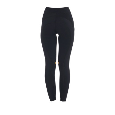 Leggings aderenti in tessuto tecnico elasticizzato da donna Kao Light Equestro Nero / giallo Leggings aderenti in tessuto tecnico elasticizzato da donna Kao Light Equestro Nero / giallo