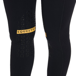 Leggings aderenti in tessuto tecnico elasticizzato da donna Kao Light Equestro Nero / giallo Leggings aderenti in tessuto tecnico elasticizzato da donna Kao Light Equestro Nero / giallo