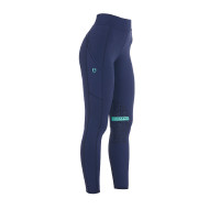 Leggings aderenti in tessuto tecnico elasticizzato da donna Kao Light Equestro Marino / smeraldo Blu Leggings aderenti in tessuto tecnico elasticizzato da donna Kao Light Equestro Marino / smeraldo Blu