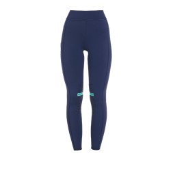 Leggings aderenti in tessuto tecnico elasticizzato da donna Kao Light Equestro Marino / smeraldo Blu