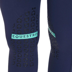 Leggings aderenti in tessuto tecnico elasticizzato da donna Kao Light Equestro Marino / smeraldo Blu