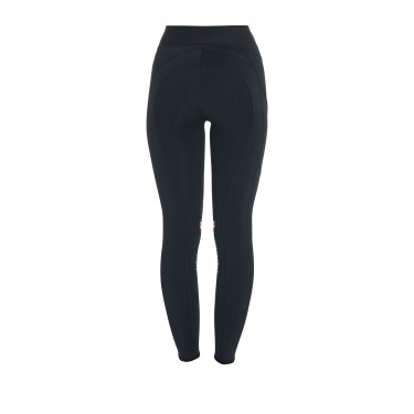 Leggings aderenti in tessuto tecnico elasticizzato da donna Kao Equestro Nero / rosso