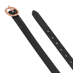 Lacci per speroni in pelle con fibbia in oro rosa Equestro Lacci per speroni in pelle con fibbia in oro rosa Equestro