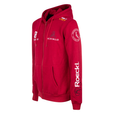 Felpa con cappuccio da uomo con multi-logo Equestro Scooter Beige