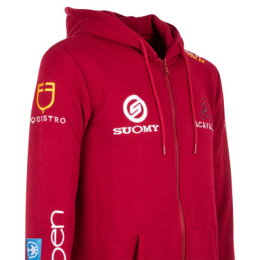 Felpa con cappuccio da uomo con multi-logo Equestro Scooter Beige