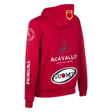 Felpa con cappuccio da uomo con multi-logo Equestro Scooter Beige