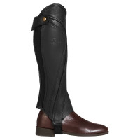 Mini-chaps unisex in pelle traforata per un comfort massimo Salisbury Equestro Nero Mini-chaps unisex in pelle traforata per un comfort massimo Salisbury Equestro Nero