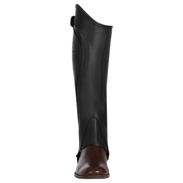 Mini-chaps unisex in pelle traforata per un comfort massimo Salisbury Equestro Nero