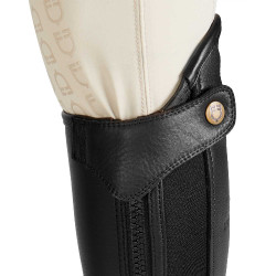 Mini-chaps unisex in pelle traforata per un comfort massimo Salisbury Equestro Nero
