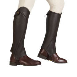 Mini-chaps unisex in pelle traforata per un comfort massimo Salisbury Equestro Marrone Mini-chaps unisex in pelle traforata per un comfort massimo Salisbury Equestro Marrone