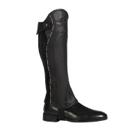 Mini-chaps in pelle con profilo a contrasto Equestro Nero Mini-chaps in pelle con profilo a contrasto Equestro Nero