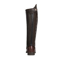 Mini-chaps in pelle con profilo a contrasto Equestro Marrone