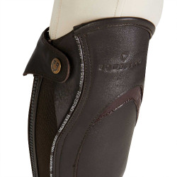 Mini-chaps in pelle con profilo a contrasto Equestro Marrone