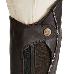 Mini-chaps in pelle con profilo a contrasto Equestro Marrone