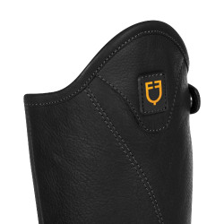 Mini-chaps unisex in pelle morbida con cerniera laterale Magellano Equestro Nero