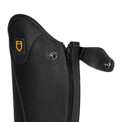 Mini-chaps unisex in pelle morbida con cerniera laterale Magellano Equestro Nero