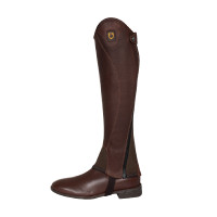 Mini-chaps unisex in pelle morbida con cerniera laterale Magellano Equestro Marrone