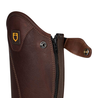 Mini-chaps unisex in pelle morbida con cerniera laterale Magellano Equestro Marrone