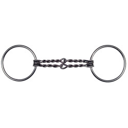 Filet a 2 anelli Feeling con doppio cannone intrecciato Filet a 2 anelli Feeling con doppio cannone intrecciato