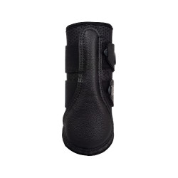 Stinchiere anteriori in neoprene traforato con doppia chiusura in velcro Acavallo Nero