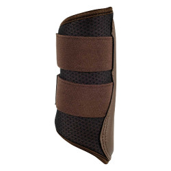 Stinchiere anteriori in neoprene traforato con doppia chiusura in velcro Acavallo Marrone scuro Stinchiere anteriori in neoprene traforato con doppia chiusura in velcro Acavallo Marrone scuro