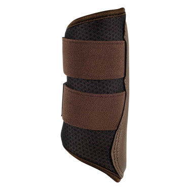 Stinchiere anteriori in neoprene traforato con doppia chiusura in velcro Acavallo Marrone scuro Stinchiere anteriori in neoprene traforato con doppia chiusura in velcro Acavallo Marrone scuro