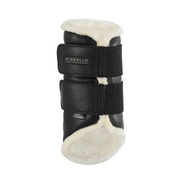 Stinchiere anteriori in ecopelle con doppia chiusura in velcro Acavallo Stinchiere anteriori in ecopelle con doppia chiusura in velcro Acavallo