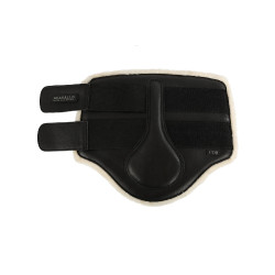 Stinchiere anteriori in ecopelle con doppia chiusura in velcro Acavallo Nero