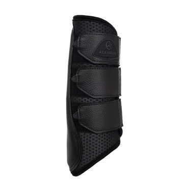 Paraglomi posteriori in neoprene traforato con triplo velcro Acavallo Nero